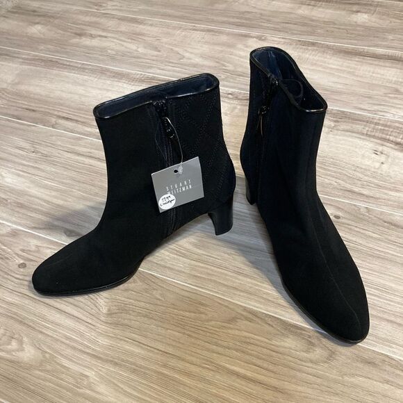 Stuart Weitzman Size 8 Backer Quilted Aquatex Ankle Boots EUC - Picture 2 of 8